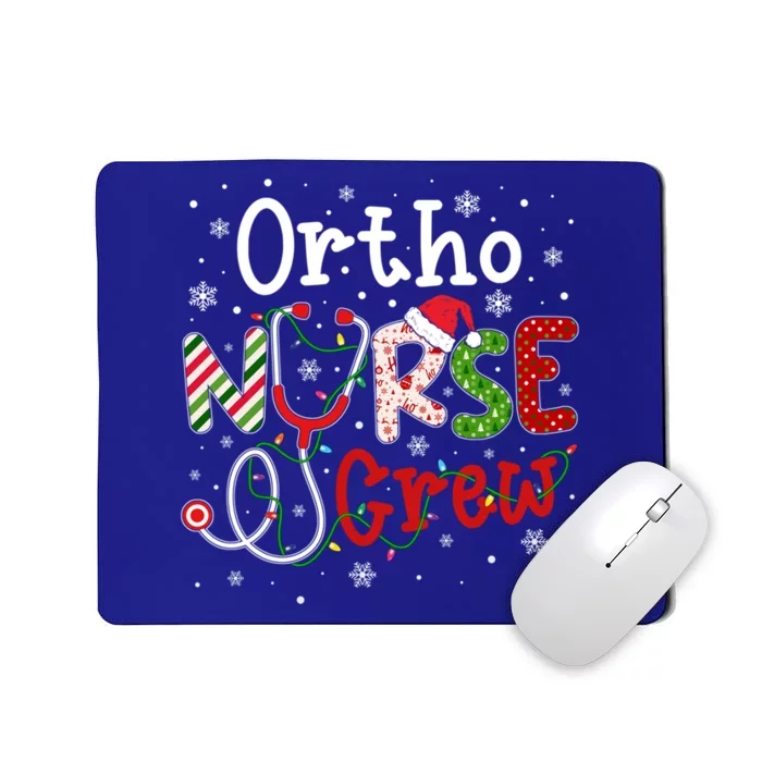 Ortho Christmas Nurse Crew Funny Nursing Christmas Pattern Gift Mousepad