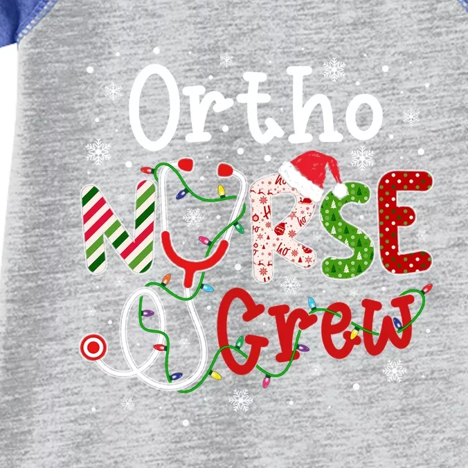 Ortho Christmas Nurse Crew Funny Nursing Christmas Pattern Gift Infant Baby Jersey Bodysuit