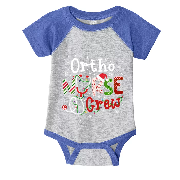 Ortho Christmas Nurse Crew Funny Nursing Christmas Pattern Gift Infant Baby Jersey Bodysuit