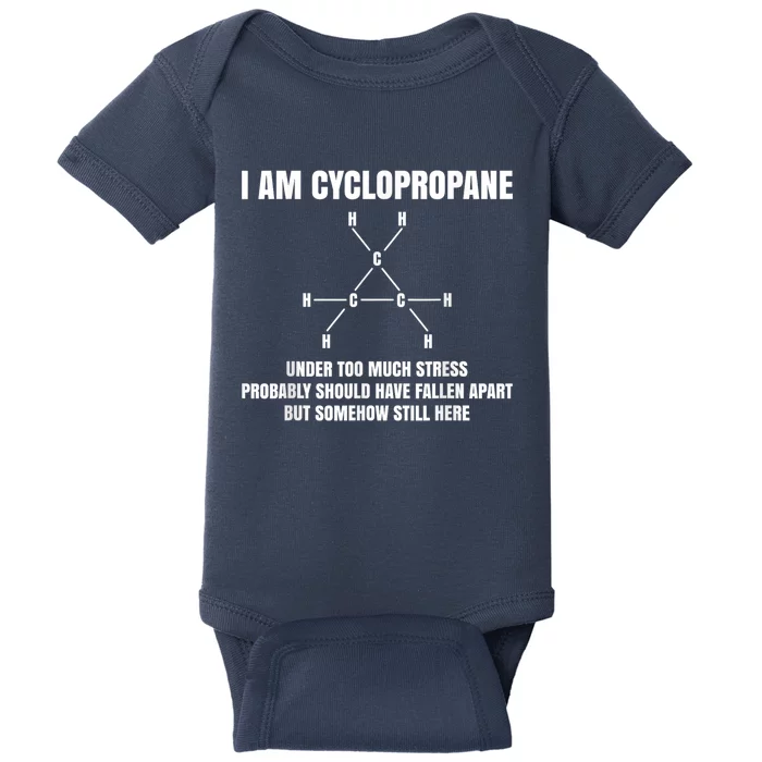 Organic Chemistry Nerd Gift Cyclopropane Stress Joke Baby Bodysuit