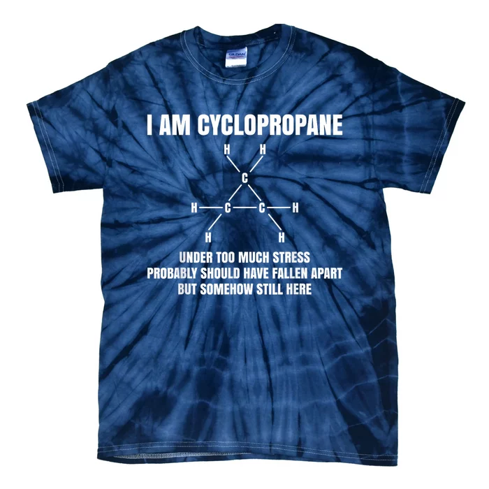 Organic Chemistry Nerd Gift Cyclopropane Stress Joke Tie-Dye T-Shirt