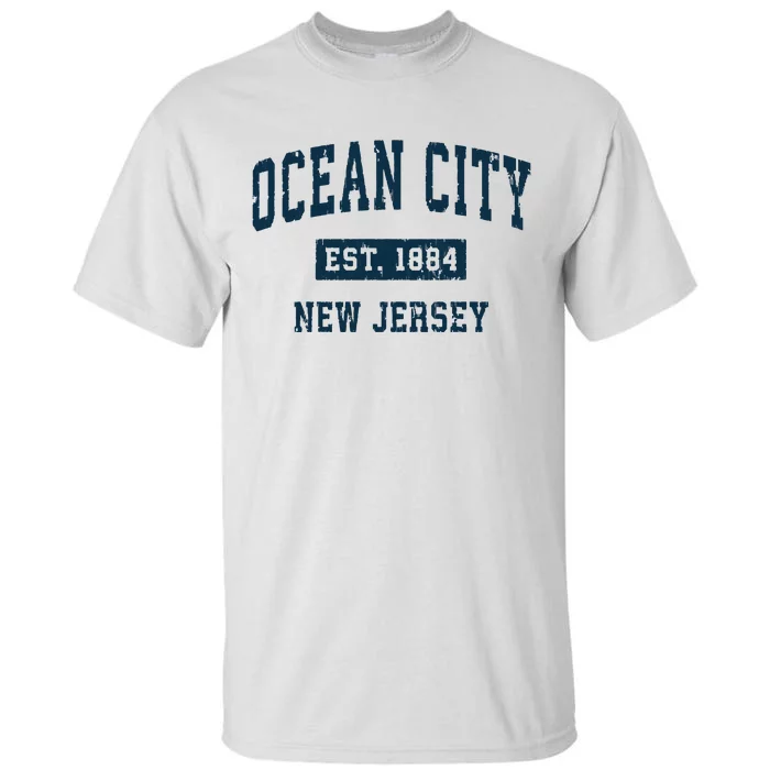 Ocean City New Jersey Nj Vintage Sports Design Print Tall T-Shirt