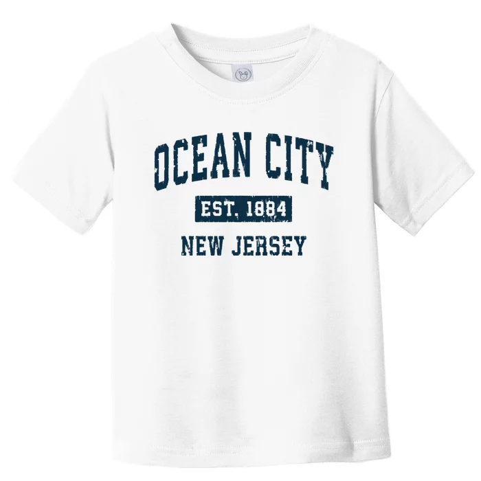 Ocean City New Jersey Nj Vintage Sports Design Print Toddler T-Shirt