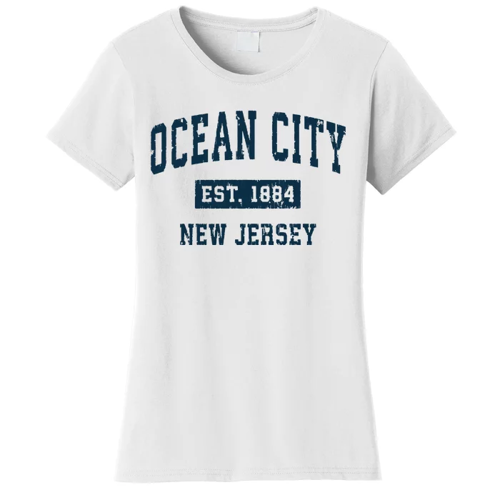 Ocean City New Jersey Nj Vintage Sports Design Print Women's T-Shirt