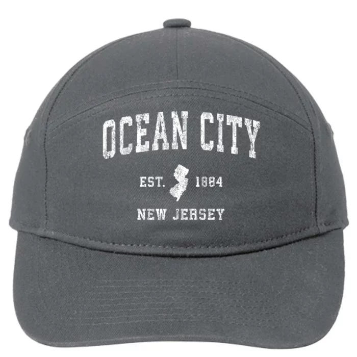 Ocean City New Jersey Nj Vintage Sports 7-Panel Snapback Hat