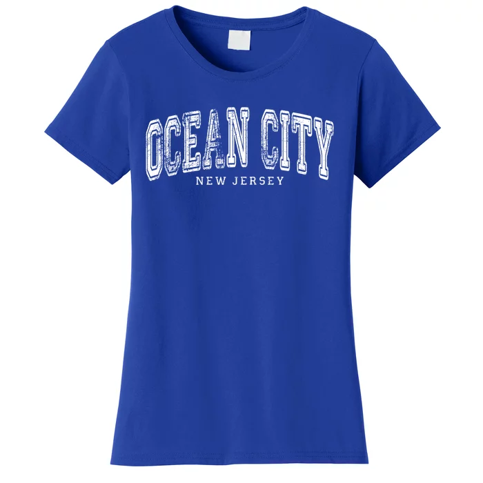 Ocean City New Jersey Vintage Retro Us City State Travel Funny Gift Women's T-Shirt