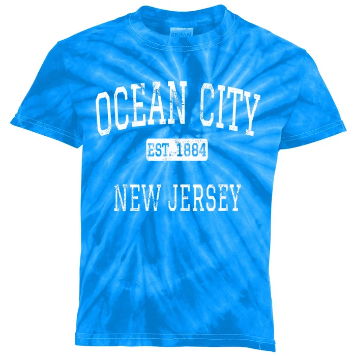 Ocean City New Jersey NJ Vintage Kids Tie-Dye T-Shirt