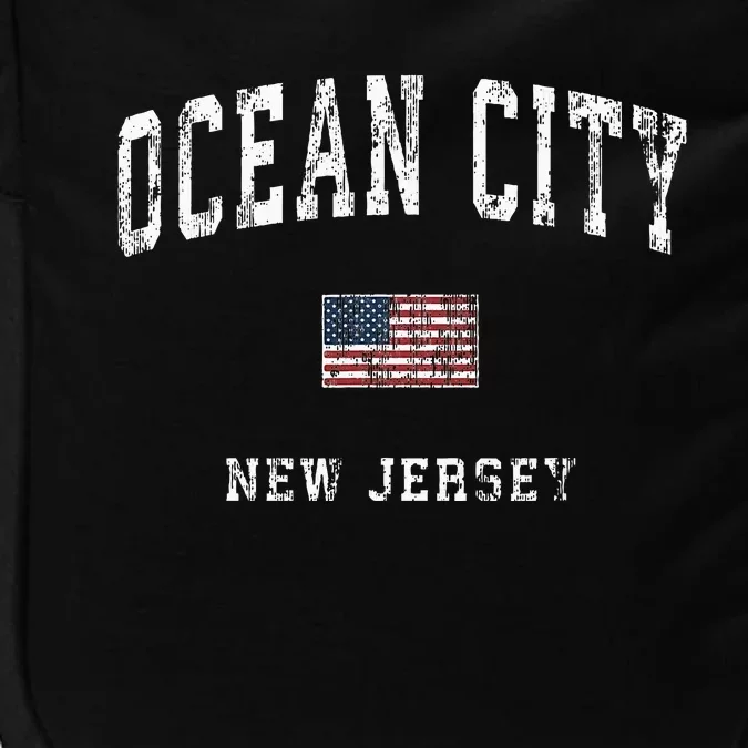 Ocean City New Jersey Nj American Flag Sports Impact Tech Backpack