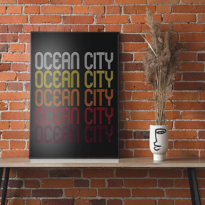 Ocean City Nj Vintage Style New Jersey Poster