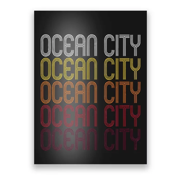 Ocean City Nj Vintage Style New Jersey Poster