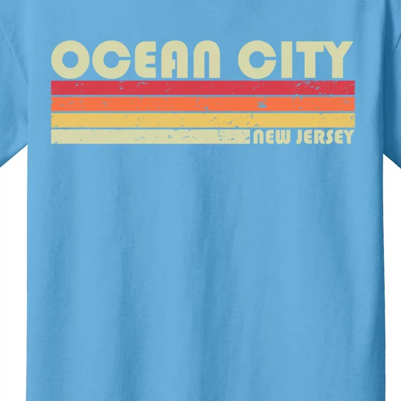 Ocean City Nj New Jersey Funny City Home Roots Gift Retro Great Gift Kids T-Shirt