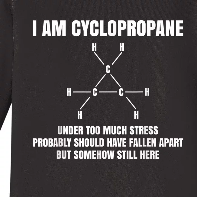 Organic Chemistry Nerd Cyclopropane Stress Joke Baby Long Sleeve Bodysuit