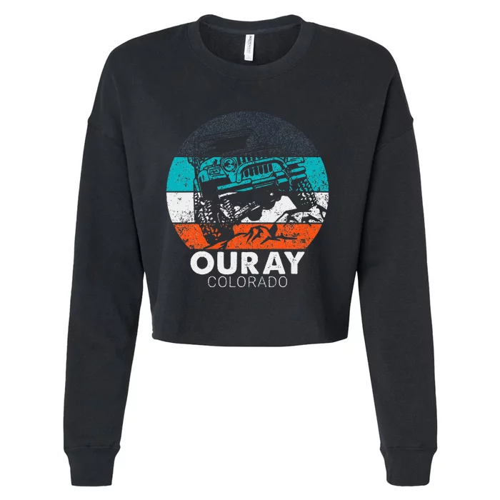 Ouray Colorado4x4 Offroad Trail Vehicle Outdoor Adventure Cropped Pullover Crew