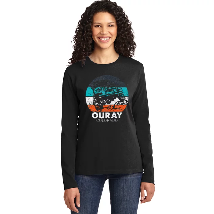 Ouray Colorado4x4 Offroad Trail Vehicle Outdoor Adventure Ladies Long Sleeve Shirt