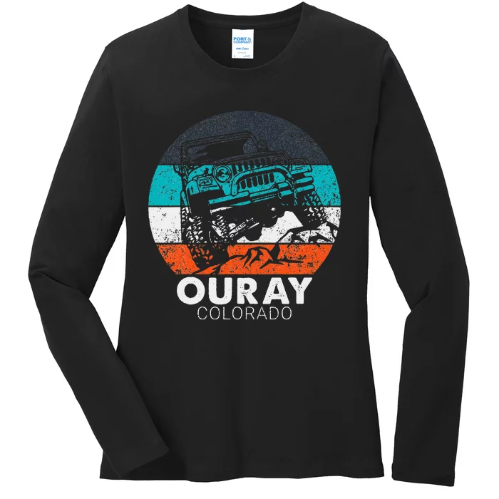 Ouray Colorado4x4 Offroad Trail Vehicle Outdoor Adventure Ladies Long Sleeve Shirt