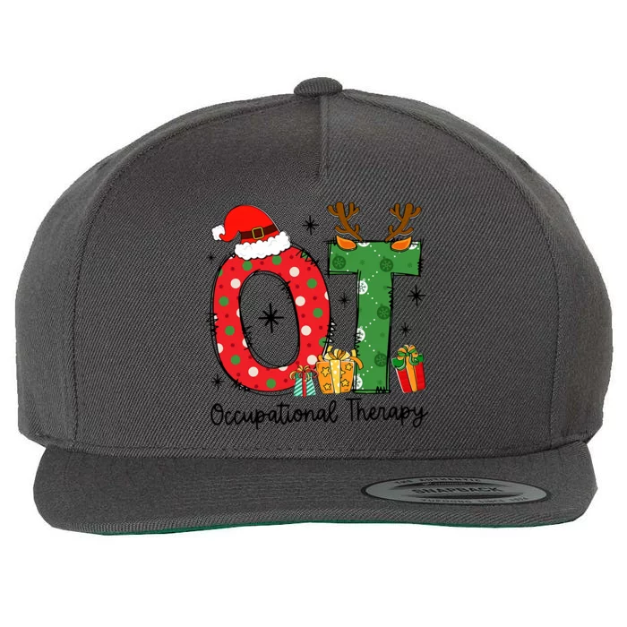 Ot Christmas Occupational Therapy Therapist Merry Ot Xmas Wool Snapback Cap