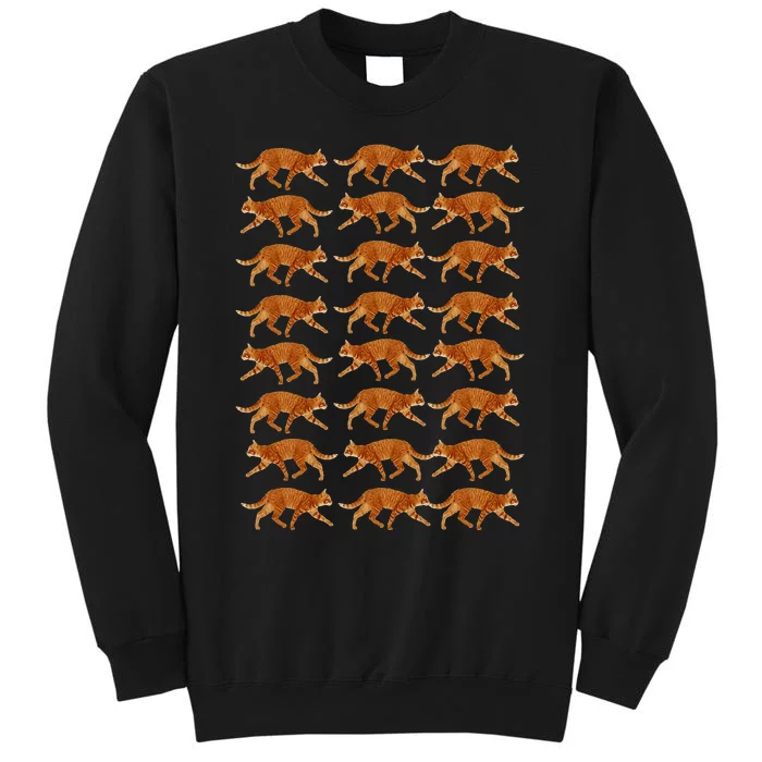 Orange Cat  Orange Tabby Cat lovers pattern Sweatshirt