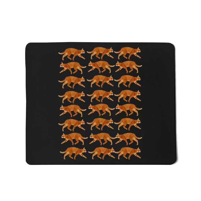 Orange Cat  Orange Tabby Cat lovers pattern Mousepad