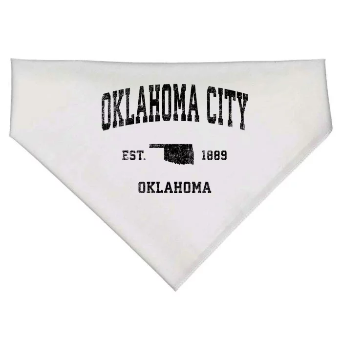 Oklahoma City Oklahoma Ok Vintage Established Sports Design USA-Made Doggie Bandana