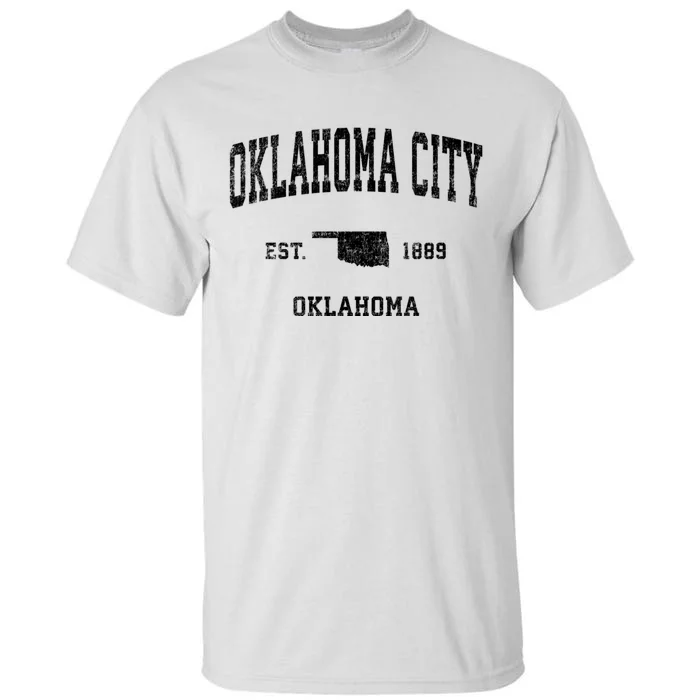 Oklahoma City Oklahoma Ok Vintage Established Sports Design Tall T-Shirt