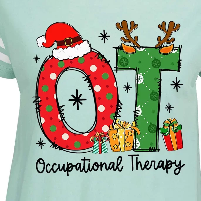 OT Christmas Occupational Therapy Therapist Merry OT Xmas Enza Ladies Jersey Football T-Shirt