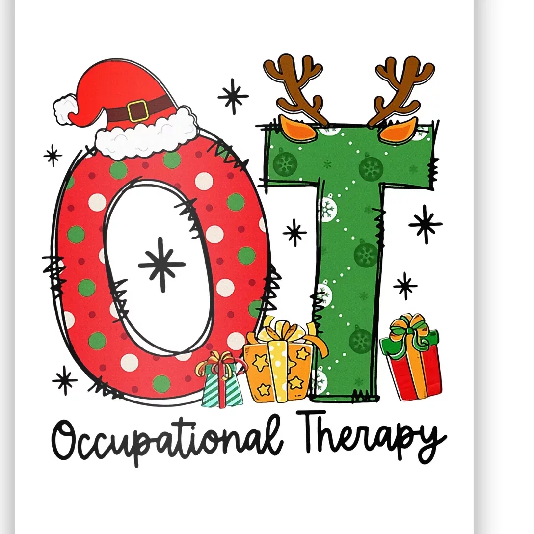 OT Christmas Occupational Therapy Therapist Merry OT Xmas Poster