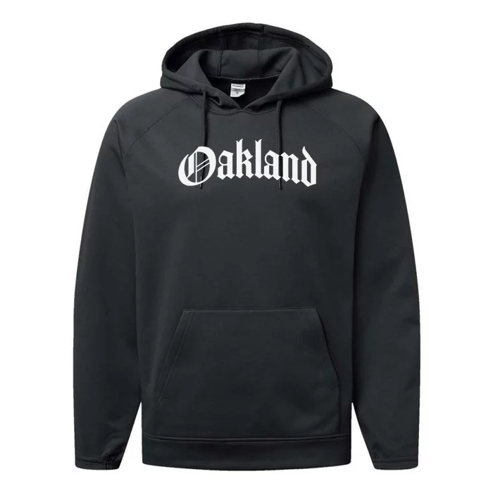 Oakland California Performance Fleece Hoodie