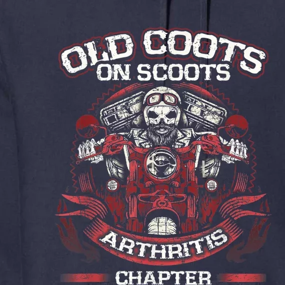 Old Coots On Scoots Biker Motorcycles Retirement Funny Premium Hoodie