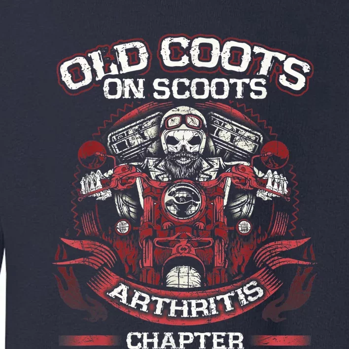 Old Coots On Scoots Biker Motorcycles Retirement Funny Toddler Sweatshirt