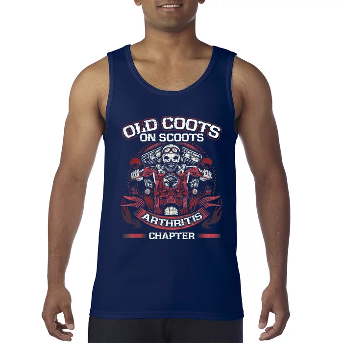 Old Coots On Scoots Biker Motorcycles Retirement Funny Tank Top