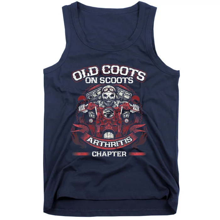 Old Coots On Scoots Biker Motorcycles Retirement Funny Tank Top