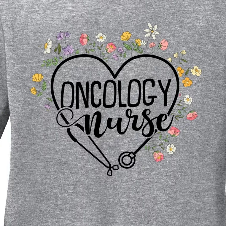 Oncology Crew Oncology Nurse Gift Ladies Long Sleeve Shirt