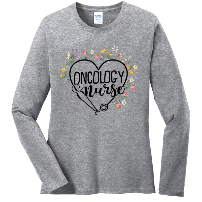 Oncology Crew Oncology Nurse Gift Ladies Long Sleeve Shirt