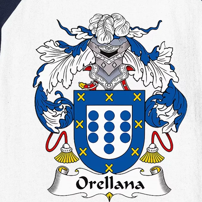 Orellana Coat Of Arms Family Crest Baseball Sleeve Shirt