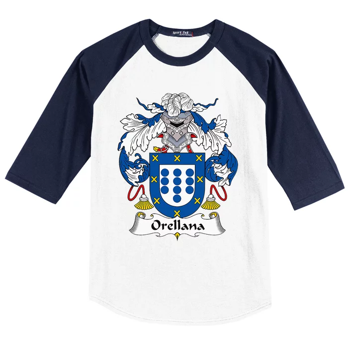 Orellana Coat Of Arms Family Crest Baseball Sleeve Shirt