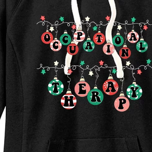 OT Christmas Occupational Therapy Therapist OT Merry Xmas Women's Fleece Hoodie