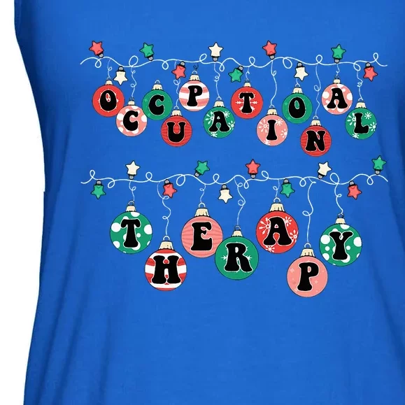 OT Christmas Occupational Therapy Therapist OT Merry Xmas Ladies Essential Flowy Tank