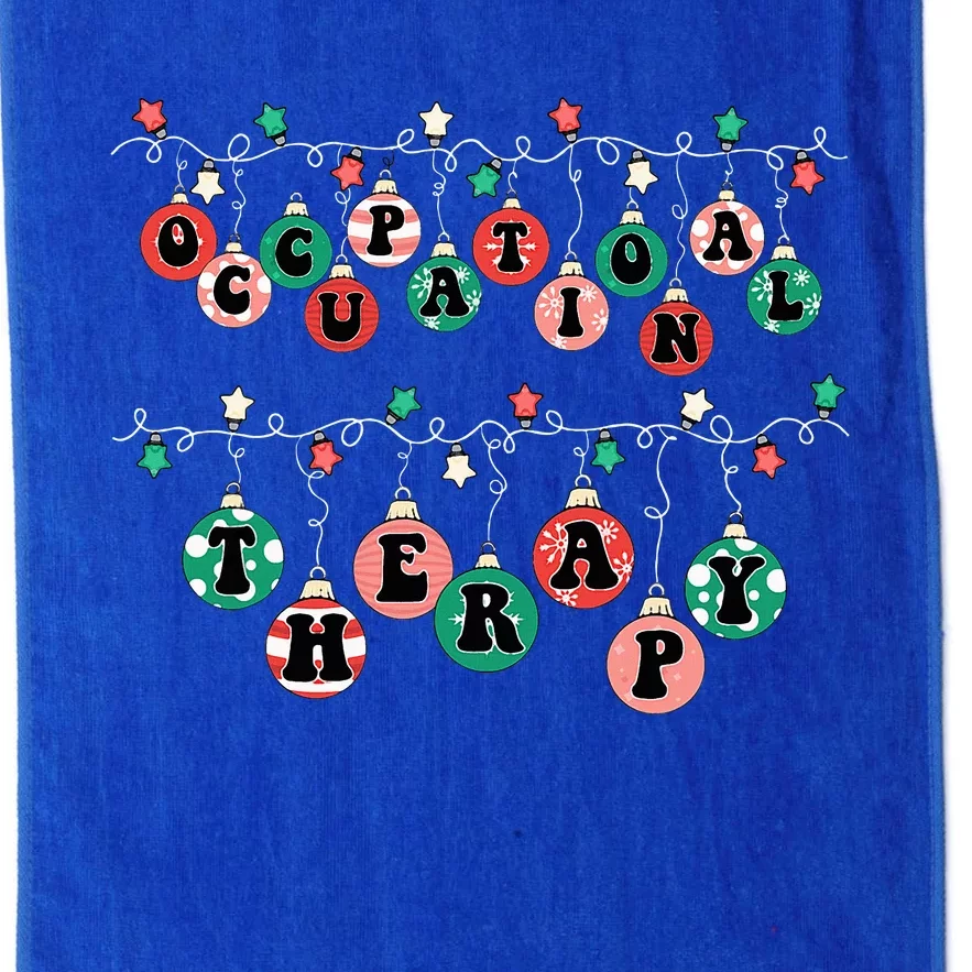 OT Christmas Occupational Therapy Therapist OT Merry Xmas Platinum Collection Golf Towel