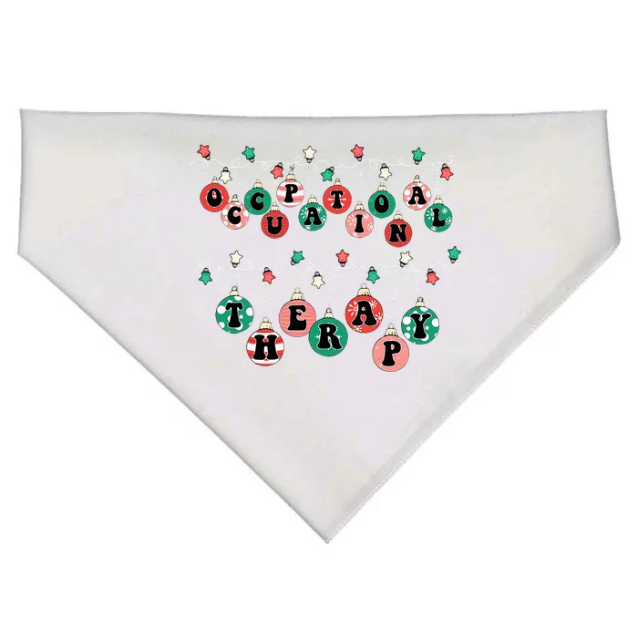 OT Christmas Occupational Therapy Therapist OT Merry Xmas USA-Made Doggie Bandana