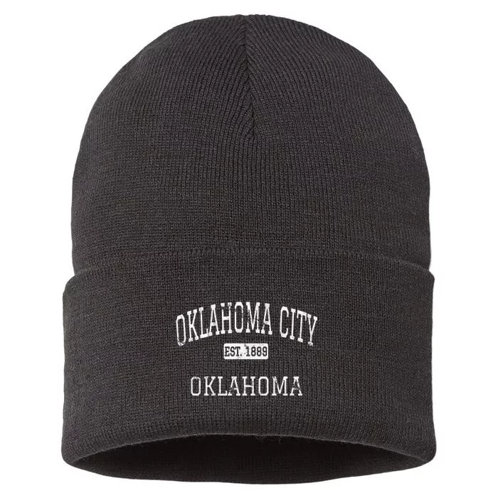 Oklahoma City Oklahoma Ok Vintage Sustainable Knit Beanie