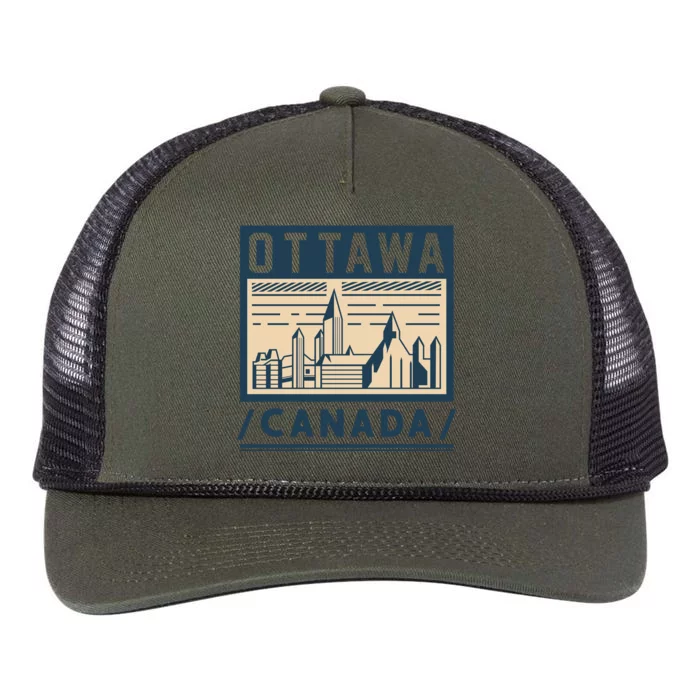 Ottawa Canada Retro Rope Trucker Hat Cap