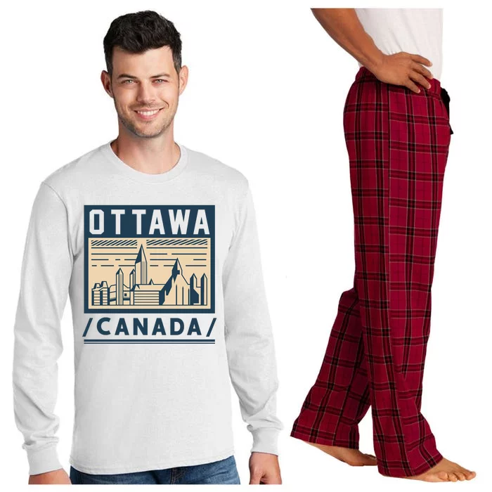 Ottawa Canada Long Sleeve Pajama Set