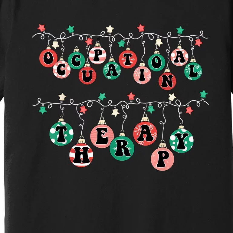 Ot Christmas Occupational Therapy Therapist Ot Merry Xmas Premium T-Shirt