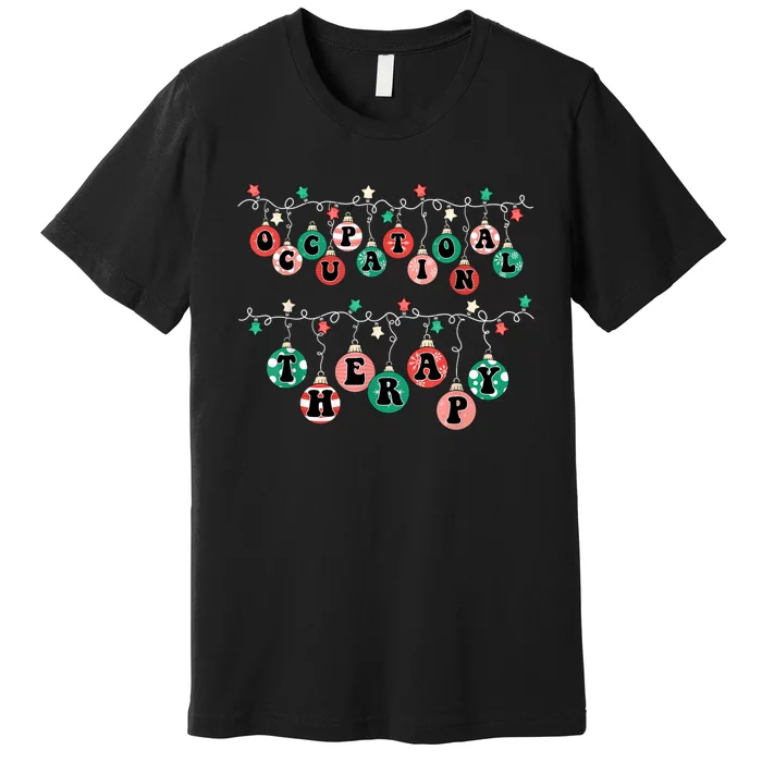 Ot Christmas Occupational Therapy Therapist Ot Merry Xmas Premium T-Shirt