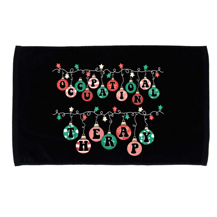 Ot Christmas Occupational Therapy Therapist Ot Merry Xmas Microfiber Hand Towel