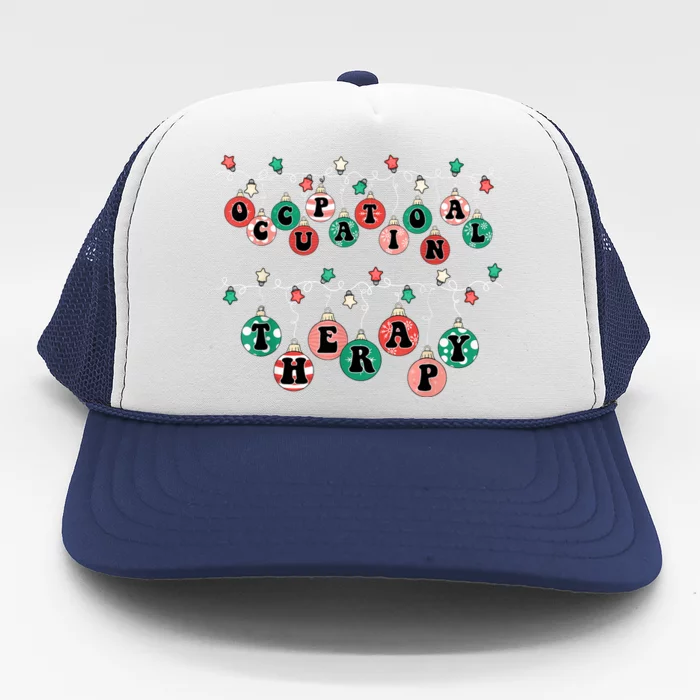 Ot Christmas Occupational Therapy Therapist Ot Merry Xmas Trucker Hat