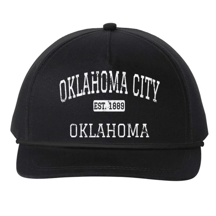 Oklahoma City Oklahoma Ok Vintage Snapback Five-Panel Rope Hat