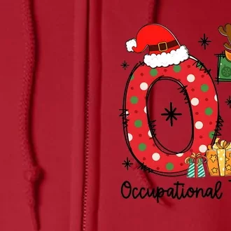 Ot Christmas Occupational Therapist Full Zip Hoodie