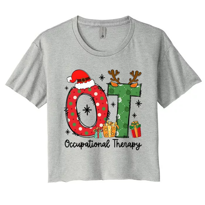 Ot Christmas Occupational Therapist Women's Crop Top Tee