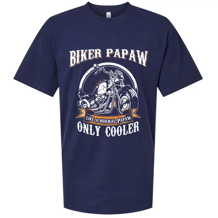 Only Cool Papaw Rides Motorcycles Rider Gift Sueded Cloud Jersey T-Shirt